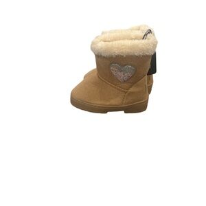 bebe Tan Kids Boots with Heart Detail